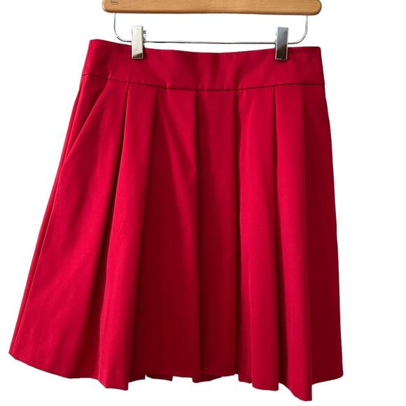 Ann Taylor Dresses & Skirts - Ann Taylor Dressy Pleated Party Skirt Deep Red 6